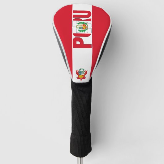 Peru Flag Gorheerlijk Patriotic Golfheadcover (Voorkant)