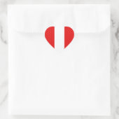 Peru Flag Heart Sticker (Tas)