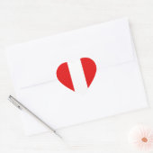 Peru Flag Heart Sticker (Envelop)