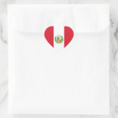Peru Flag Heart Sticker (Tas)