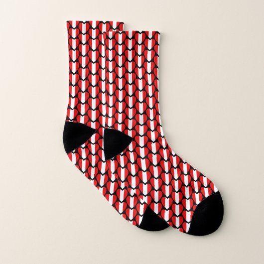 Peru Flag Hearts Socks Sokken (Paar)