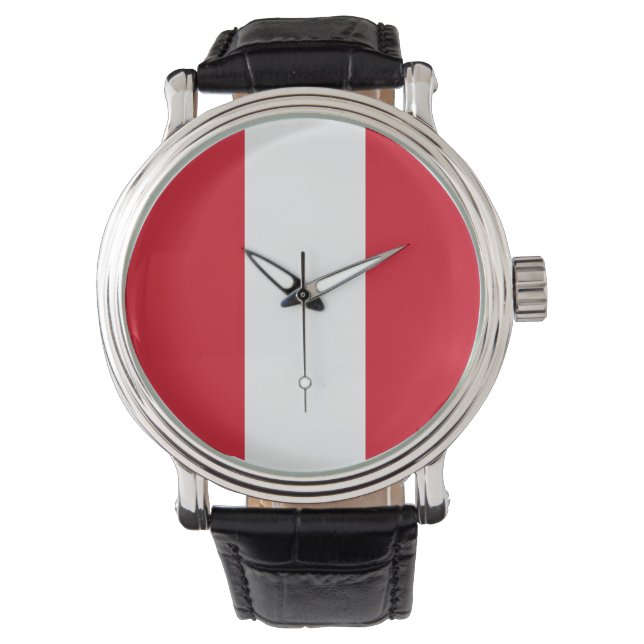 Peru Flag Horloge (Voorkant)