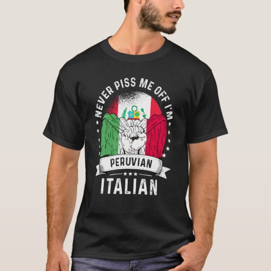 Peru Flag Italy Grown Humor Citizen Pride T-shirt (Voorkant)