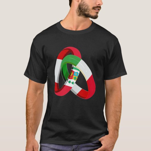Peru Flag Italy Grown Ring Marriage Wedding T-shirt (Voorkant)