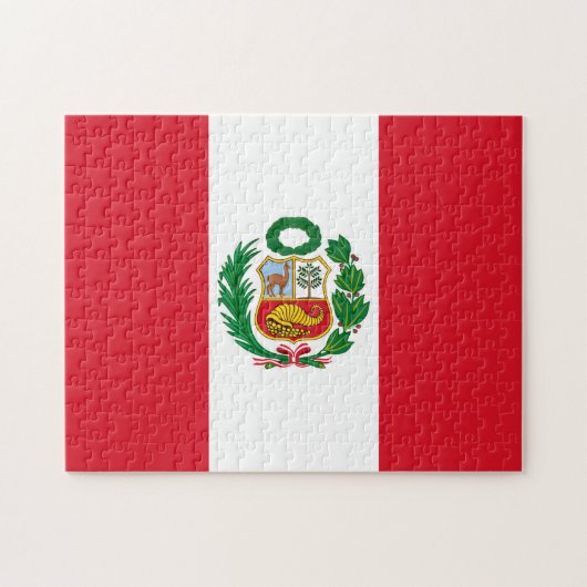 Peru Flag Jigzaag Puzzle Legpuzzel (Horizontaal)