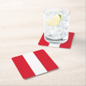 Peru Flag Kartonnen Onderzetters (Insitu)