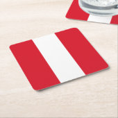 Peru Flag Kartonnen Onderzetters (Schuin)