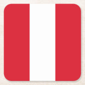 Peru Flag Kartonnen Onderzetters (Voorkant)