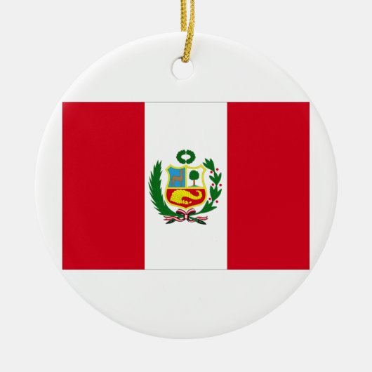 Peru Flag Keramisch Ornament (Voorkant)