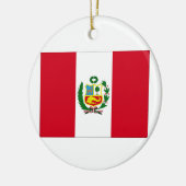 Peru Flag Keramisch Ornament (Links)
