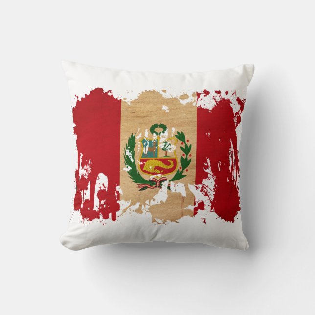 Peru Flag Kussen (Voorkant)