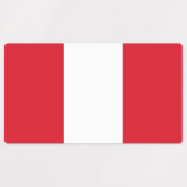 Peru Flag Labels (Design 2)