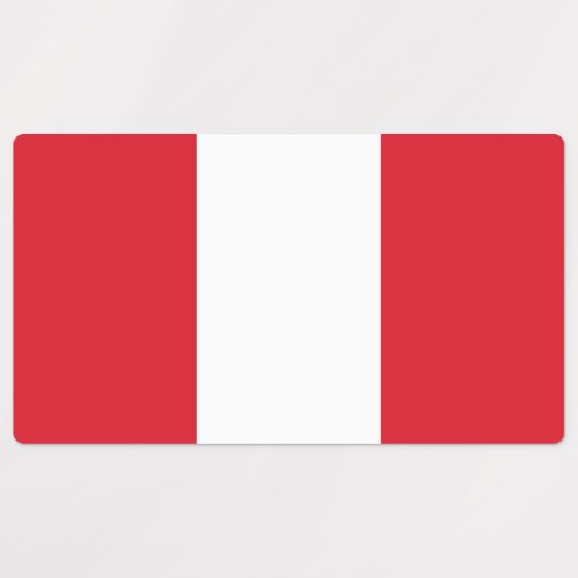 Peru Flag Labels (Design 1)