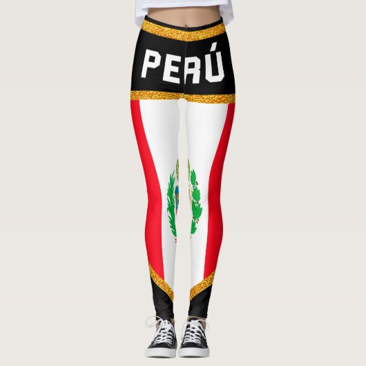 Perú Flag Leggings (Voorkant)