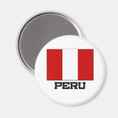 Peru Flag Magneet (Voorkant / Achterkant)