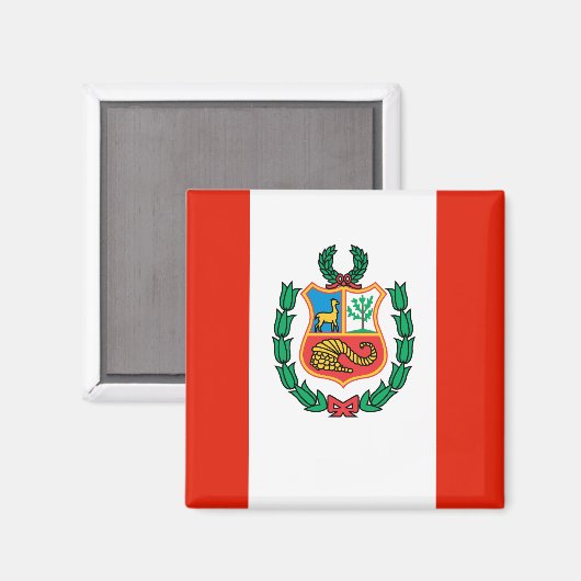 Peru Flag Magneet (Voorkant / Achterkant)
