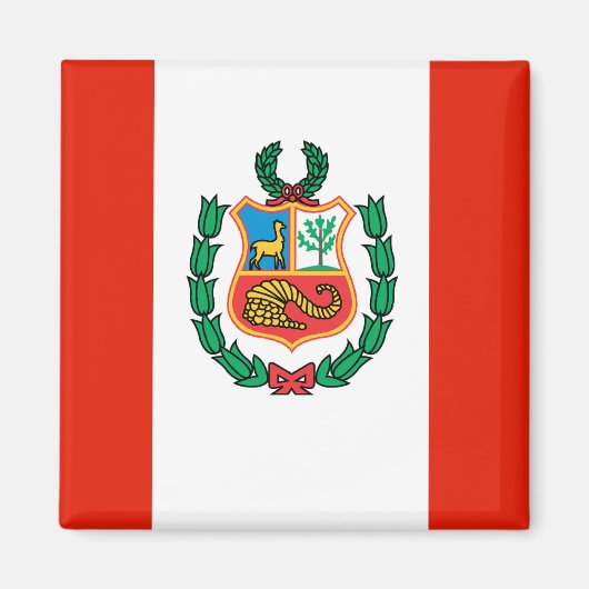 Peru Flag Magneet (Voorkant)