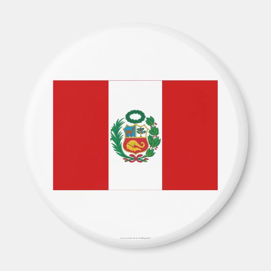 Peru Flag Magneet (Voorkant)