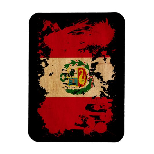 Peru Flag Magneet (Verticaal)