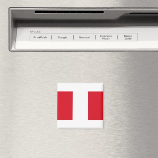 Peru Flag Magneet (Insitu (Vaatwasser))