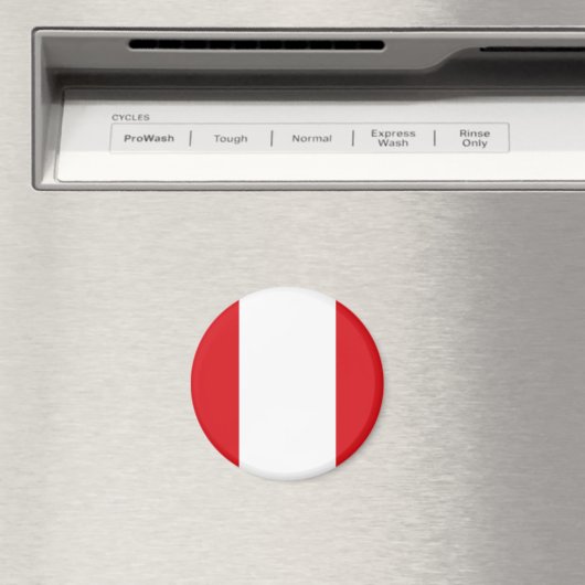 Peru Flag Magnet (Insitu (Vaatwasser))