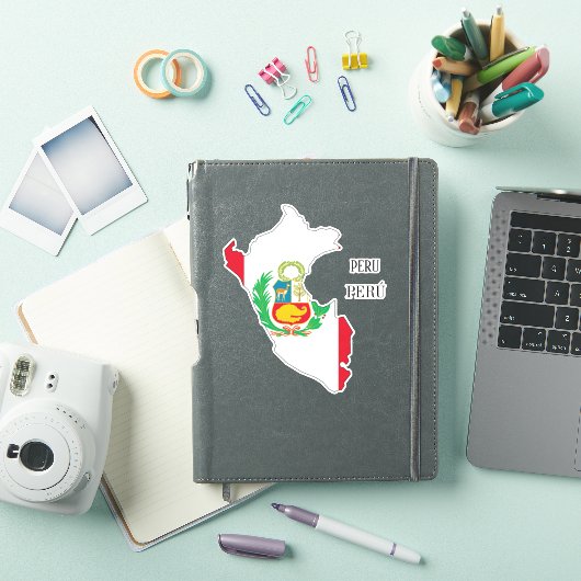 Peru Flag Map Sticker (iPad Cover)
