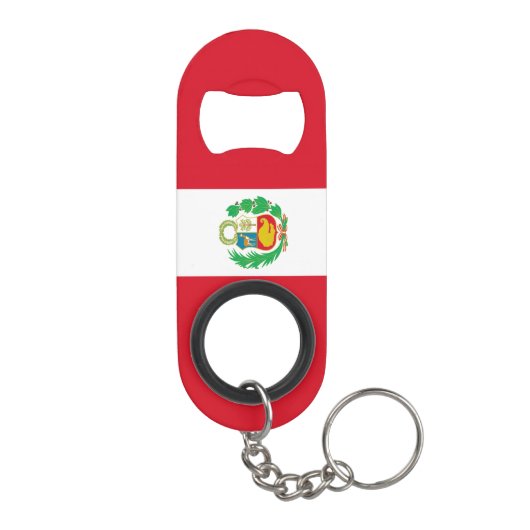 Peru Flag Mini Flessenopener (Achterkant)