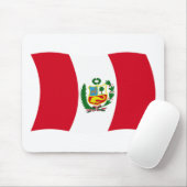 Peru Flag Mousepad Muismat (Met muis)