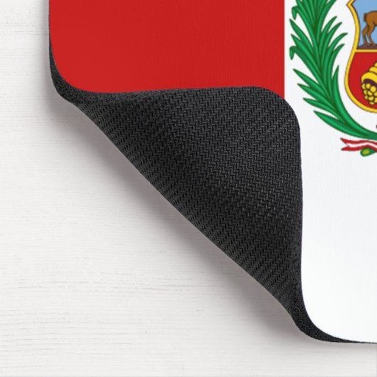 Peru Flag Mousepad Muismat (Hoek)