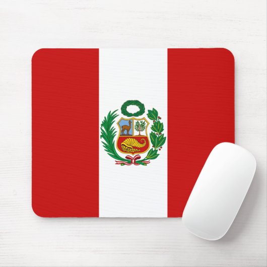 Peru Flag Mousepad Muismat (Met muis)
