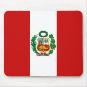 Peru Flag Mousepad Muismat (Voorkant)