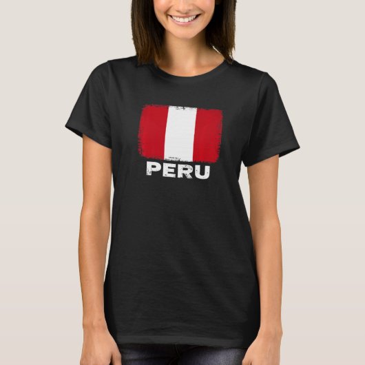 Peru Flag ondersteunt Peruaanse volk Vrouwen Manne T-shirt (Voorkant)