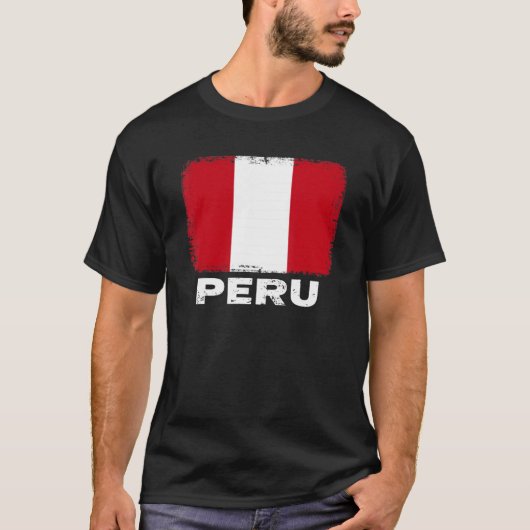 Peru Flag ondersteunt Peruaanse volk Vrouwen Manne T-shirt (Voorkant)