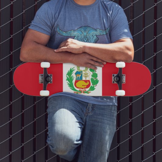 Peru Flag Persoonlijk Skateboard (Buiten 3)