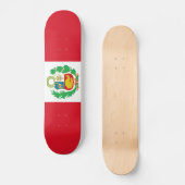 Peru Flag Persoonlijk Skateboard (Voorkant)