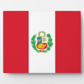 Peru Flag Plaque Fotoplaat (Voorkant)