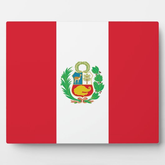 Peru Flag Plaque Fotoplaat (Voorkant)