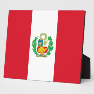 Peru Flag Plaque Fotoplaat