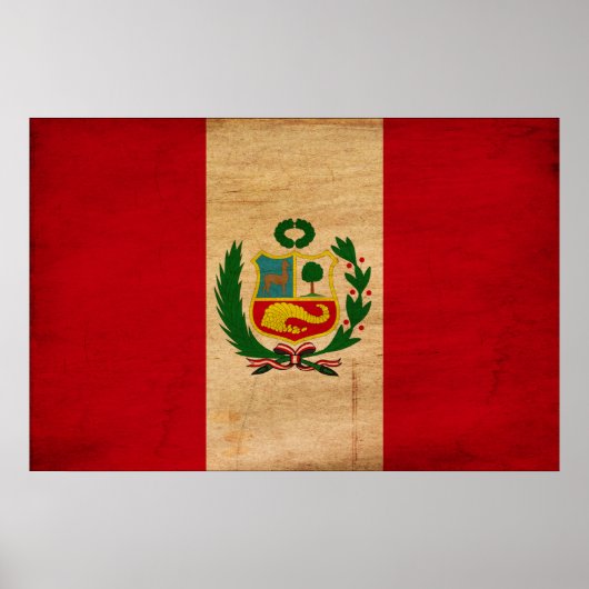 Peru Flag Poster (Voorkant)
