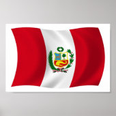 Peru Flag Poster afdrukken (Voorkant)