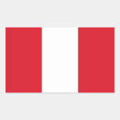 Peru Flag Rechthoekige Sticker (Voorkant)