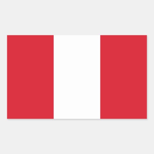 Peru Flag Rechthoekige Sticker (Voorkant)