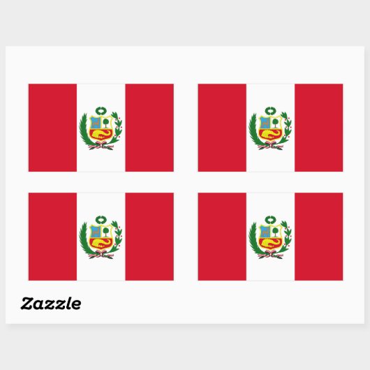Peru Flag Rechthoekige Sticker (Vel)
