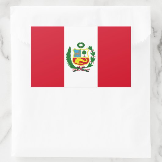Peru Flag Rechthoekige Sticker (Tas)