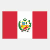 Peru Flag Rechthoekige Sticker (Voorkant)