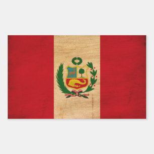 Peru Flag Rechthoekige Sticker