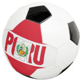Peru Flag Red White Coat of Arms Patriotic  Voetbal (Drie kwart)
