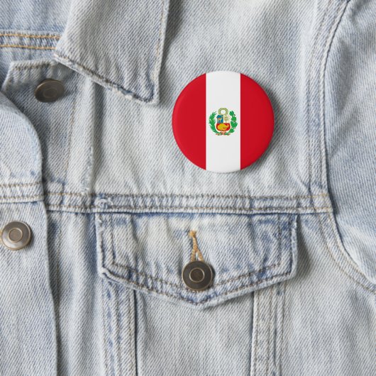 Peru Flag Ronde Button 5,7 Cm (In situ)