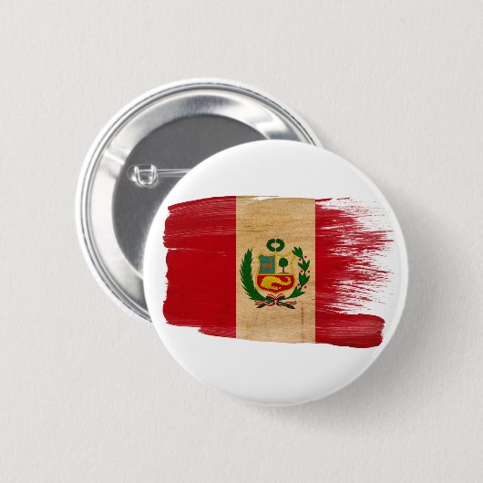 Peru Flag Ronde Button 5,7 Cm (Voorkant /achterkant)