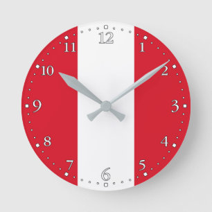 Peru Flag Ronde Klok
